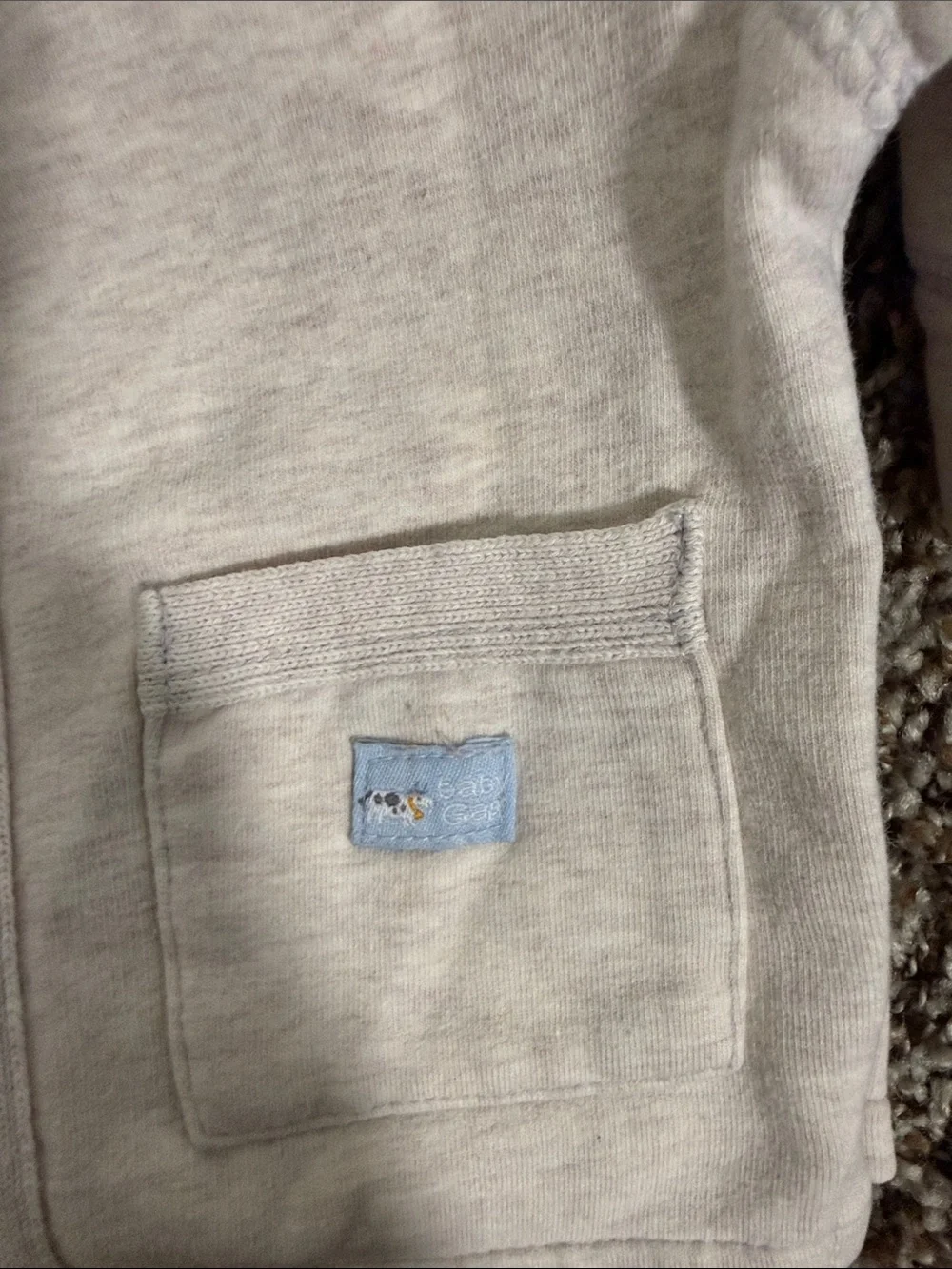 GAP Cream Newborn Button-Front Cardigan